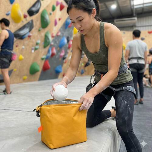 攀岩抱石粉袋粉桶镁粉袋大容量防水可携式运动登山装备收纳袋