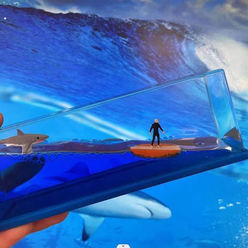 游轮流体漂流瓶泰坦尼克号同款桌面摆件 万里阳光号流体漂流瓶