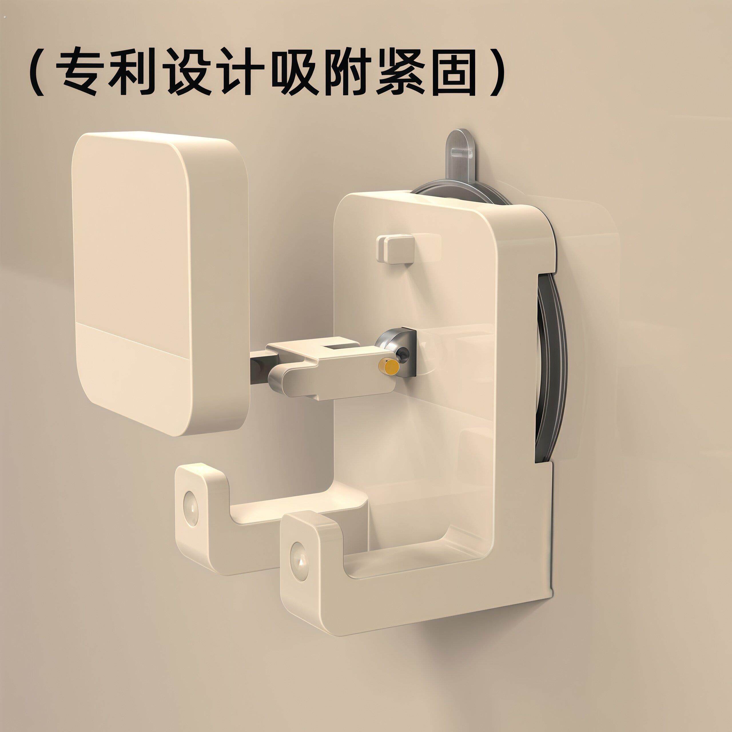 手机支架固定墙上吸盘式真空吸附浴卫厕墙玻璃镜子磁吸固定收纳架