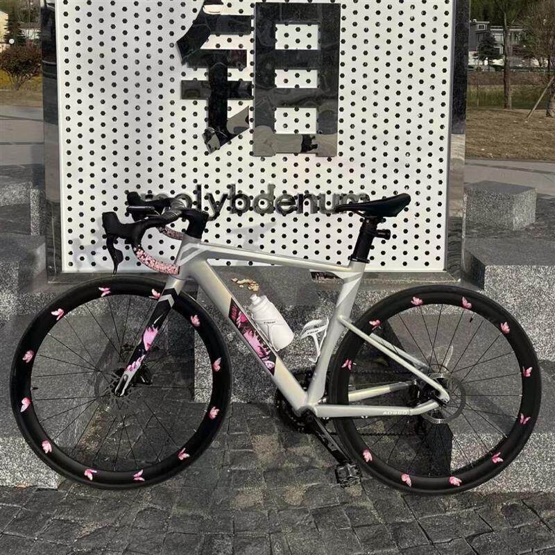 公路车轮毂贴纸自行车蝴蝶车轮改色装饰高颜值组装饰反光贴纸防水
