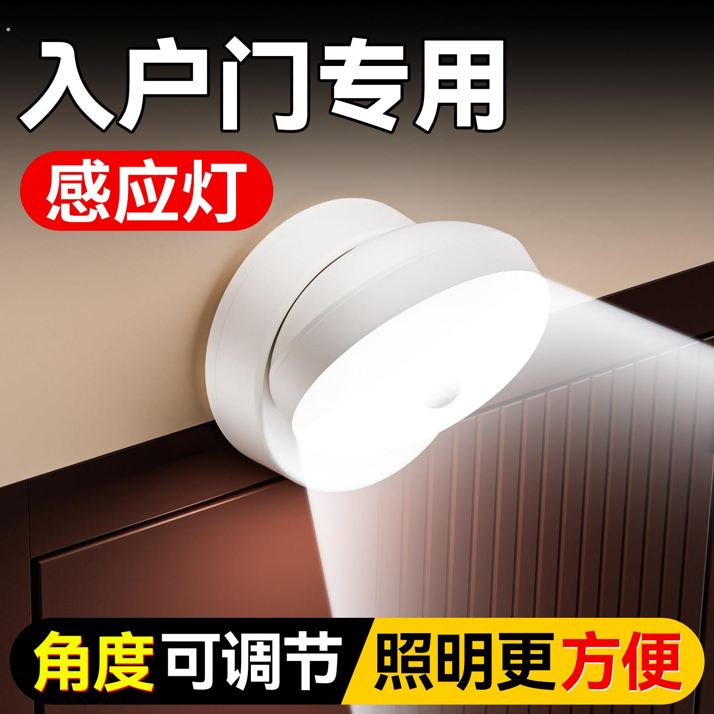 入户门感应灯口家用过道人来即亮人走即灭夜间自动声控高级不插电