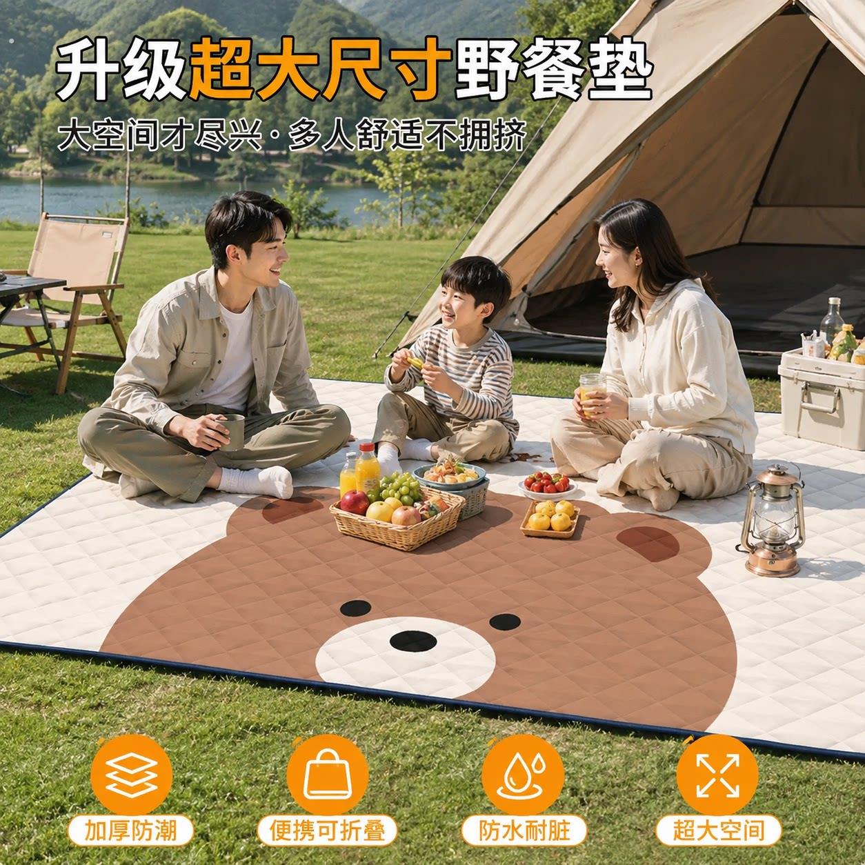 大号加厚野餐垫防潮垫户外帐篷地垫可携式露营野炊防水外出草坪坐