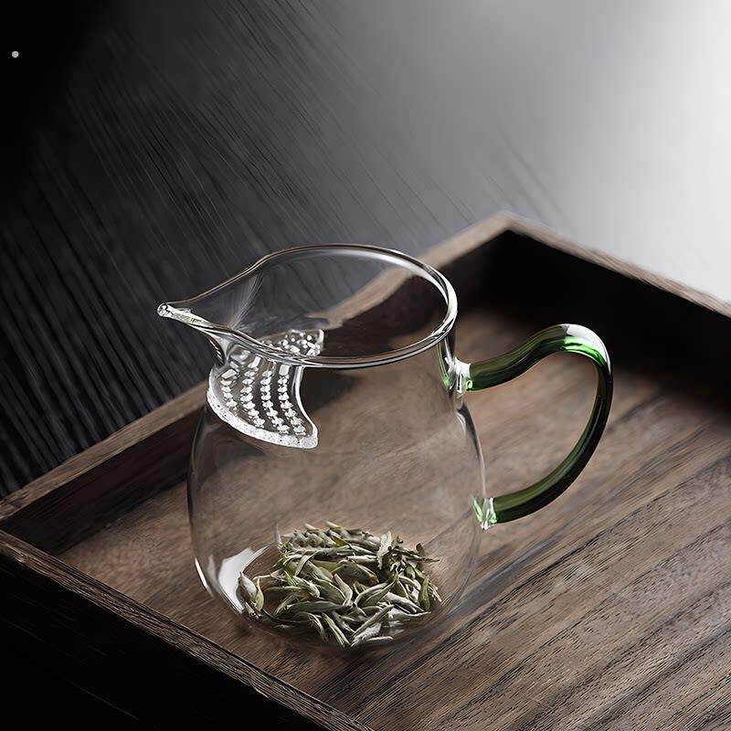 月牙过滤公道杯茶滤茶漏一体加厚耐热泡绿茶专用茶壶分茶器泡茶杯