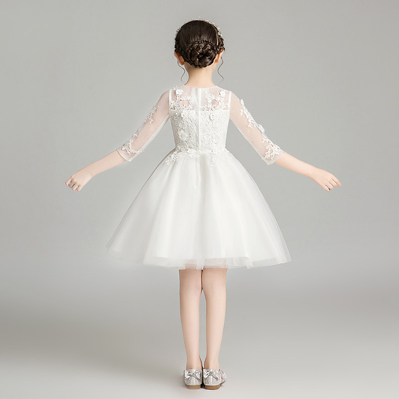 儿童礼服女童公主裙小孩花童婚纱周岁生日主持人舞台钢琴演奏高端