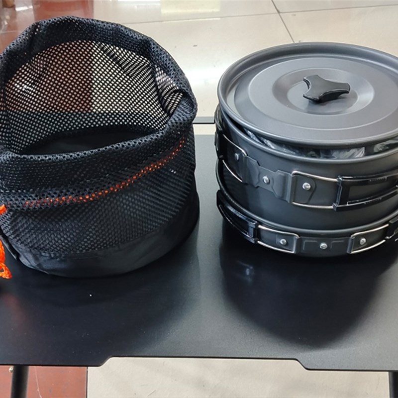 户外便携露营炊具套锅野营烧水壶套装锅具野外卡式炉餐具装备用品
