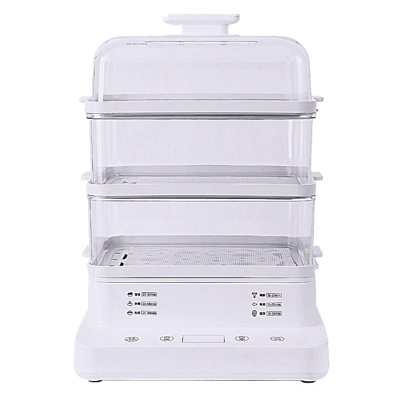 110V220V伏电蒸锅全自动家用电蒸笼三层电蒸箱蒸汽锅出口美加日台