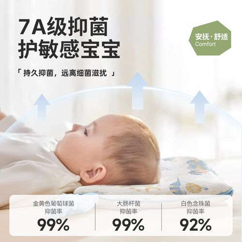 婴儿枕头宝宝6个月以上安抚枕1-3-6岁专用儿童枕头定型枕四季通用