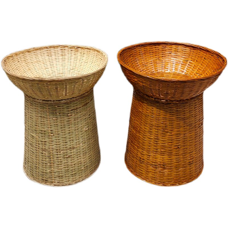 手工竹制品 竹编箩筐超市竹篮陈列展示收纳筐 农家特大号水果竹篮