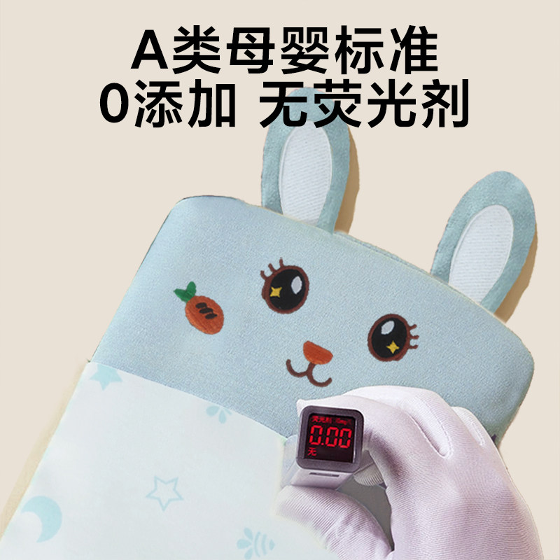 0-3月婴儿定型枕纠正舟状头型6月-1岁新生兔宝宝圆头防偏夏季荞麦