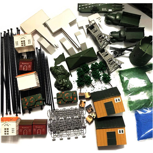 沙盘模型标签套装地形/物工具套装沙盘地物模拟器材草粉路条桥梁