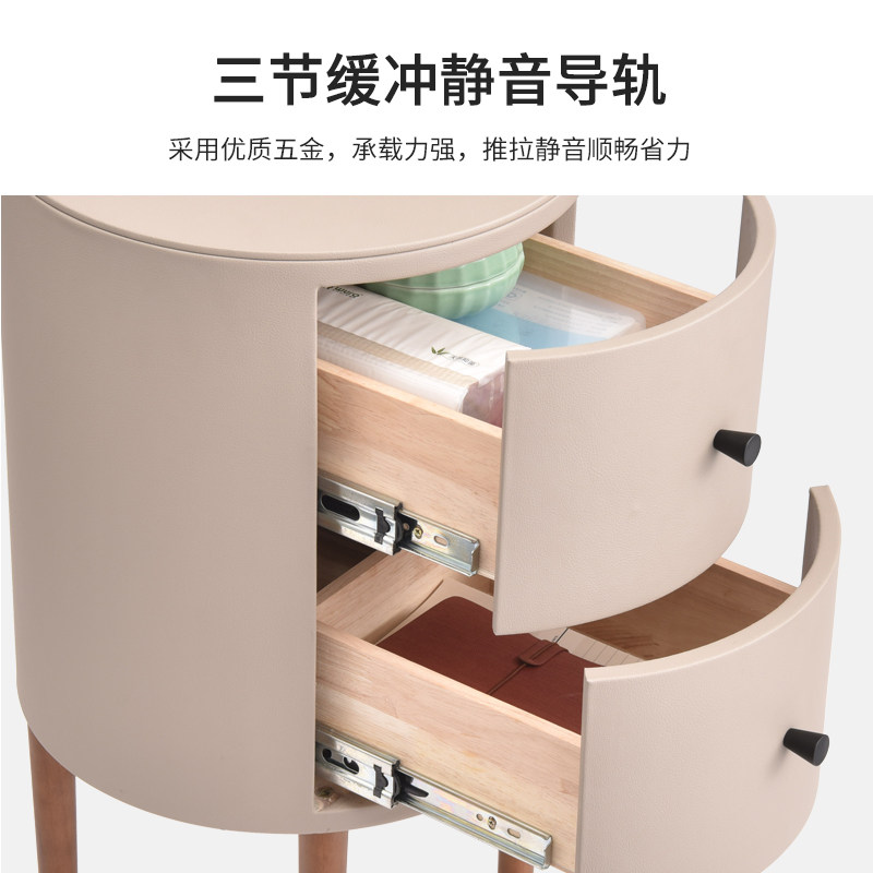 落地灯客厅置物沙发边双抽屉轻奢卧室床头柜灯一体落地立式台灯