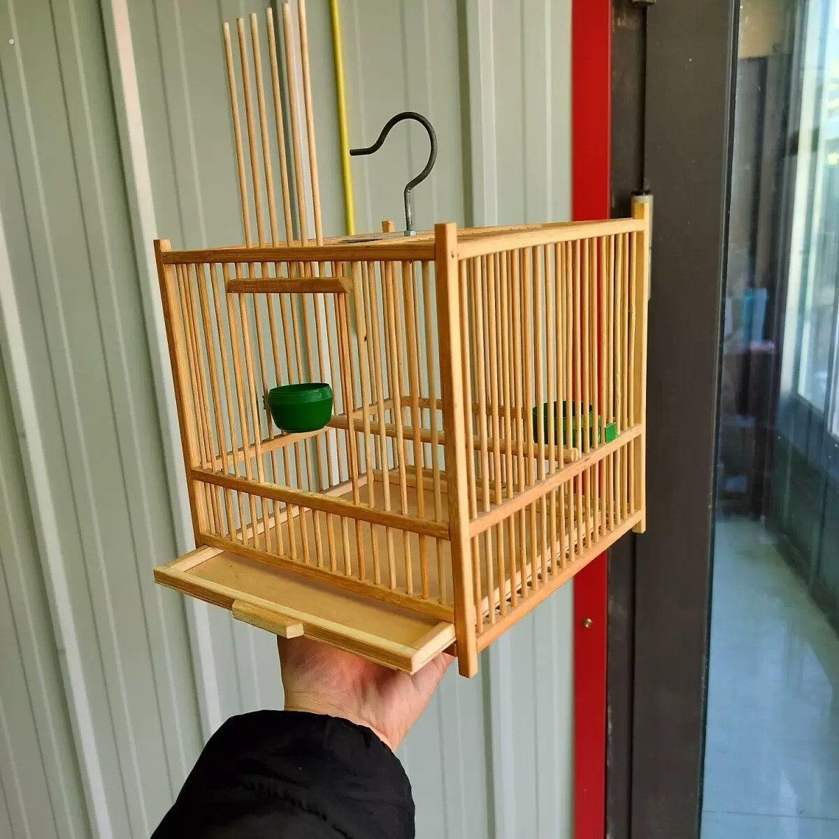 竹制小鸟笼粗丝柳莺蝈蝈都可以用0.7毫米丝距.0粗丝