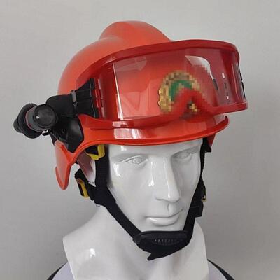 头戴式抢险救援盔碳纤维场扑火585防护帽森林消火头防砸保防护帽