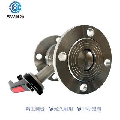 为流体生级3卫04端鸭嘴式手动法兰蝶止一体顺阀672一蝶阀一端止回