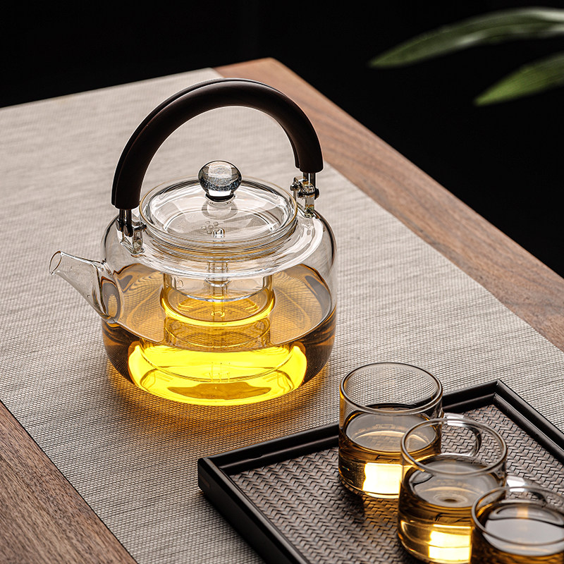 林子茶忆 家用大容量创意耐热玻璃蒸煮提梁茶壶养生煮茶器电陶炉