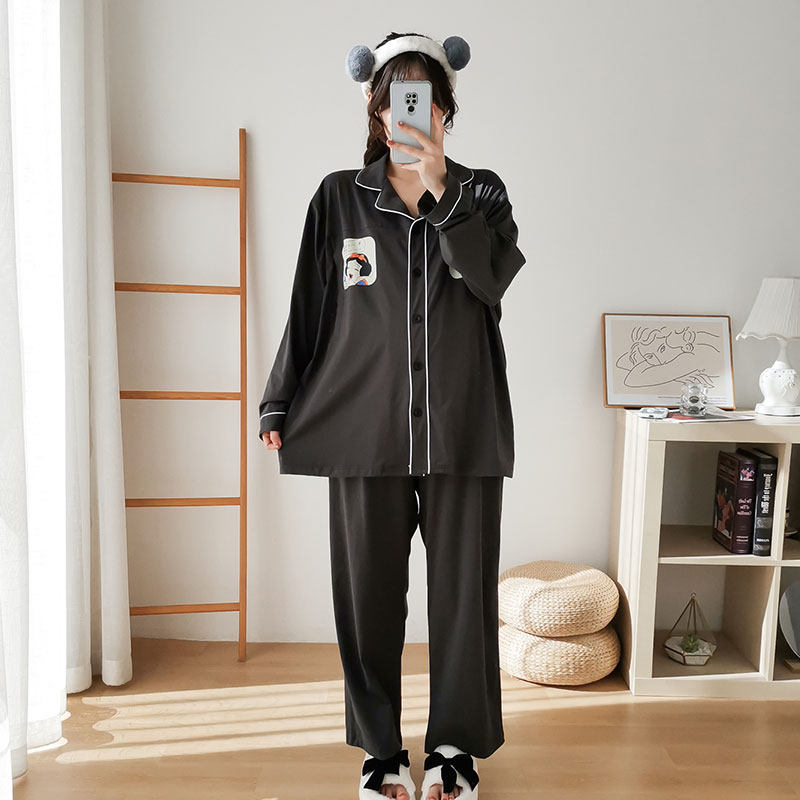 大码200斤孕妇睡衣春秋纯棉产后哺乳夏季月子服红色全棉家居服女