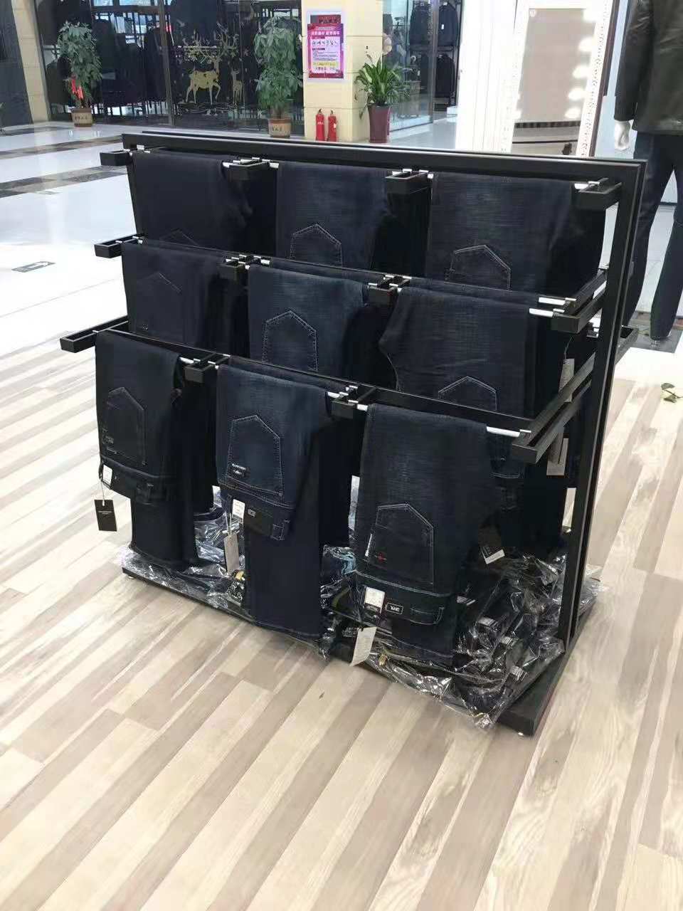 服装展示架裤台双面裤架中岛架落地服装店裤子展示架 陈列多功能