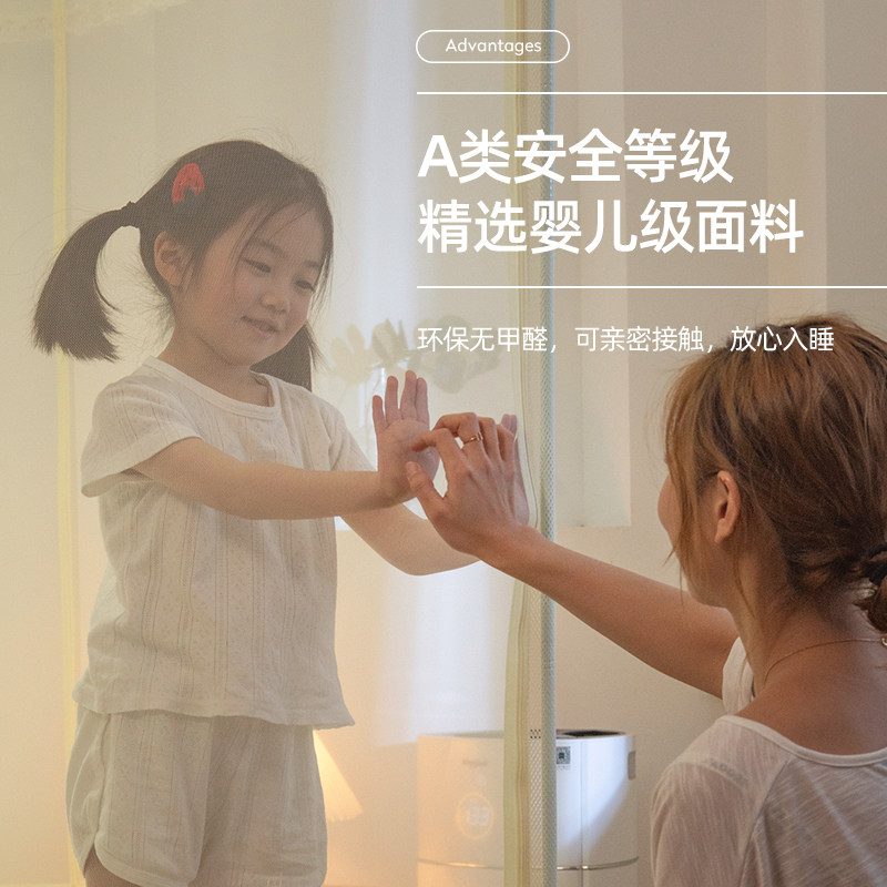 2025新款儿童蚊帐防摔婴儿加固加厚防宝宝掉卡通公主风家用卧室图片