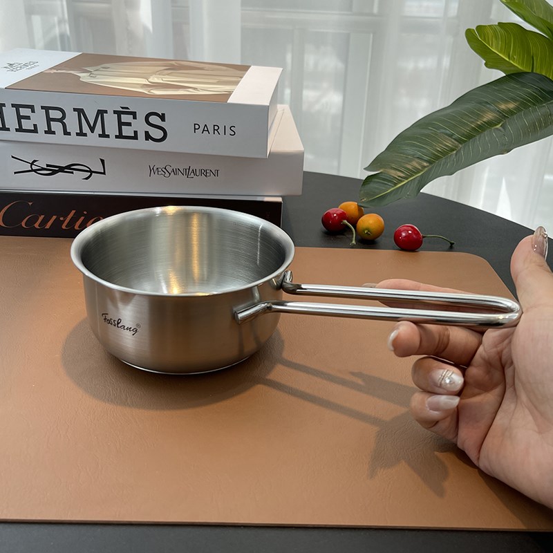 老板娘自用款!18/10不锈钢迷你辅食油炸泼油小奶锅 热辅食浇酱汁