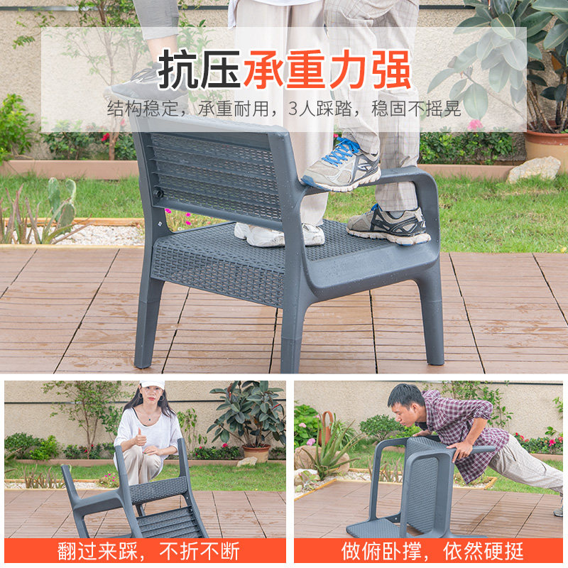 藤朝庭院户外休闲沙发组合客厅小户型仿编藤家具露台塑料室外桌椅