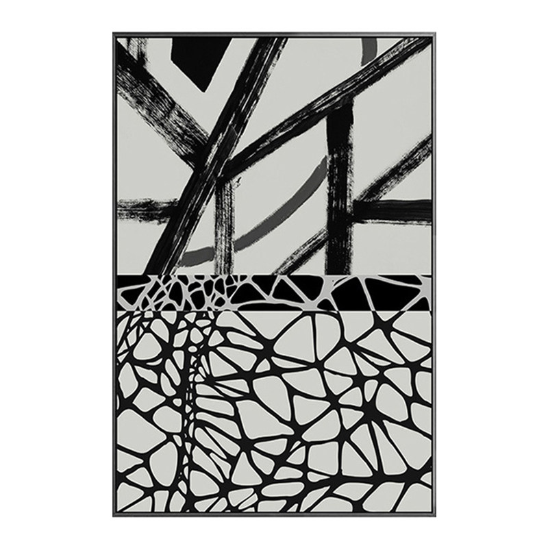 黑白装饰画楼梯油画玄关画竖版样板间过道餐厅背景画挂画酒吧壁画