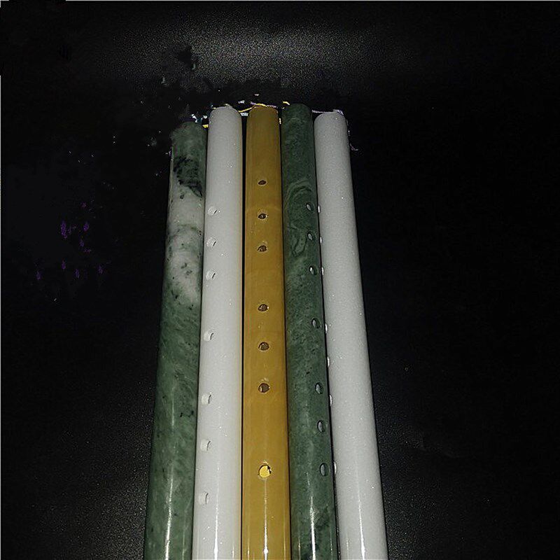 白色玉石笛子女古风箫短笛古装汉服舞蹈笛子道具乐器收藏摆件桌面