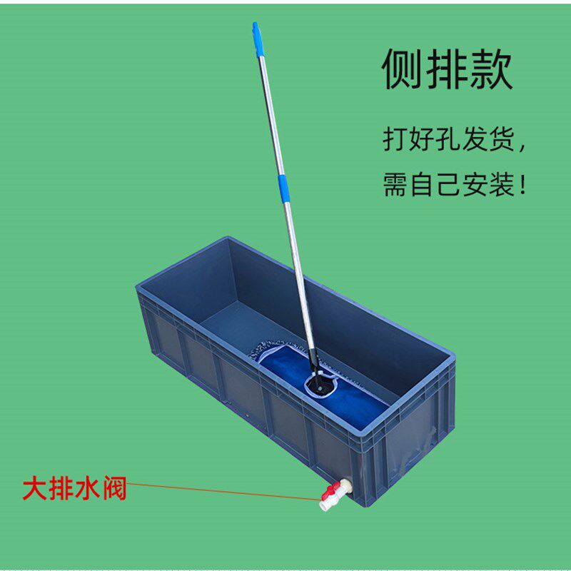 商用拖把桶水槽工厂车间拖把池大号长方形墩布桶带下水移动拖把车