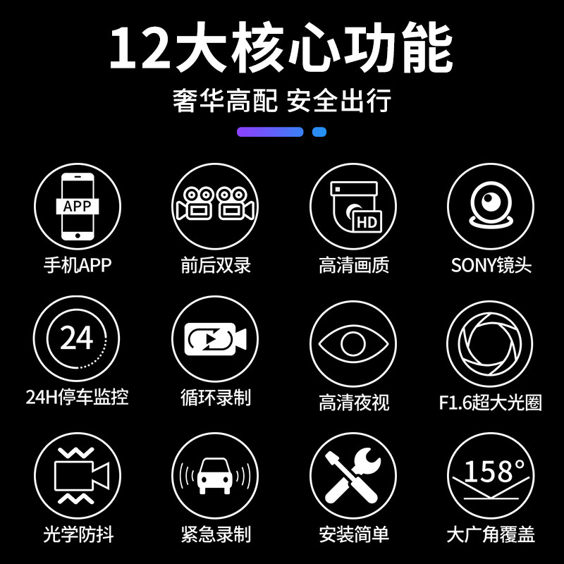 吉普原厂指南者自由光自由侠大切诺指挥官隐藏式行车记录仪超高清