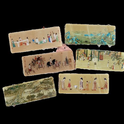 创意复古中国风冰箱贴千里江山如画传世名画系列亚克力磁力贴磁贴