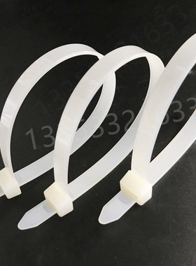 塑料扎带卡扣12*900MM尼龙自锁式捆绑带线扣封条90厘米长黑/白色