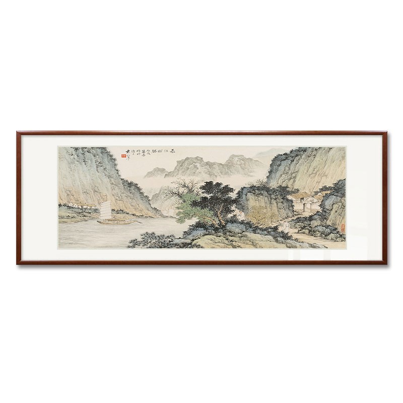 国画山水画新中式客厅装饰画沙发背景墙挂画靠山图办公室壁画风景