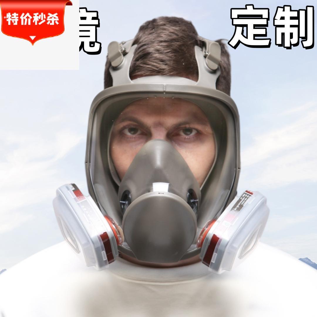 6800防毒面具全面罩喷漆打磨防护全脸大视野专用头罩防尘防护毒气