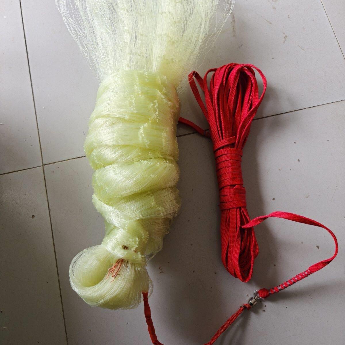 手工单丝三指网眼撒网旋网抛网老式传统手撒网铅坠成品