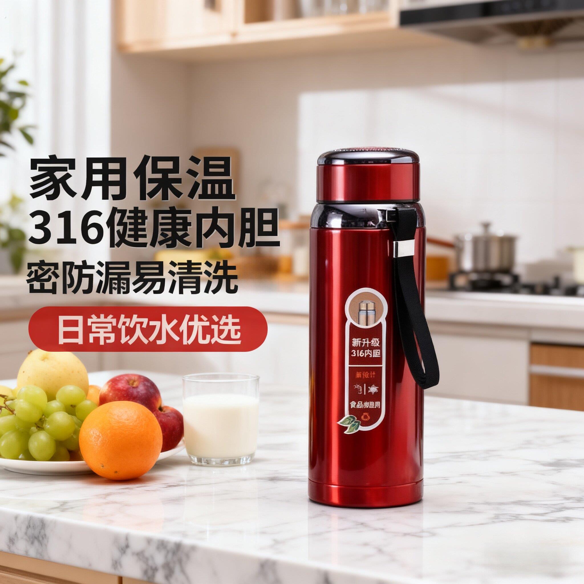 保温杯1000毫升316不锈钢保温杯保温大容量男女户外便携商务车载