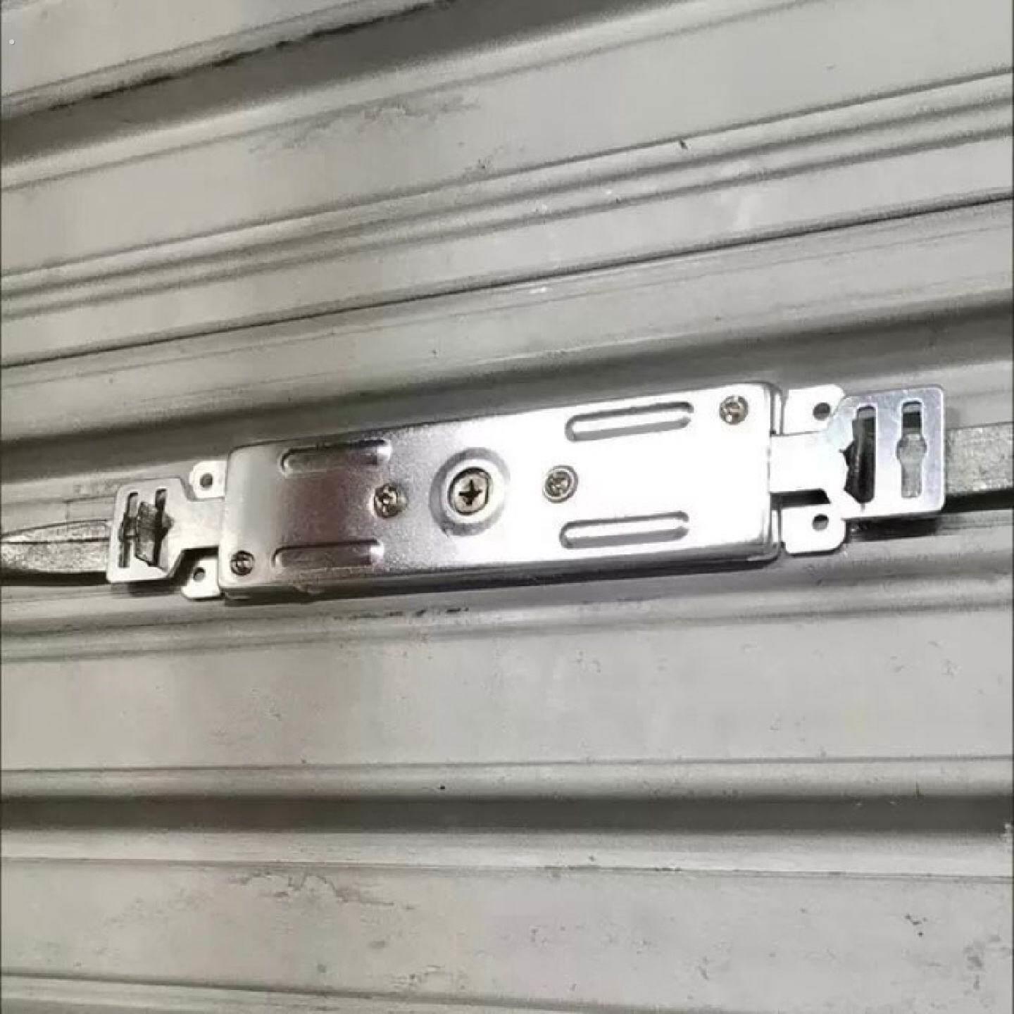 卷闸门锁通用型卷帘门锁十字防盗车库圈配件连拉闸锁中间开铜芯