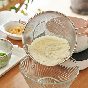肆月不锈钢过滤网家用雪平锅捞面大漏勺捞饺子厨房笊篱油炸细漏网