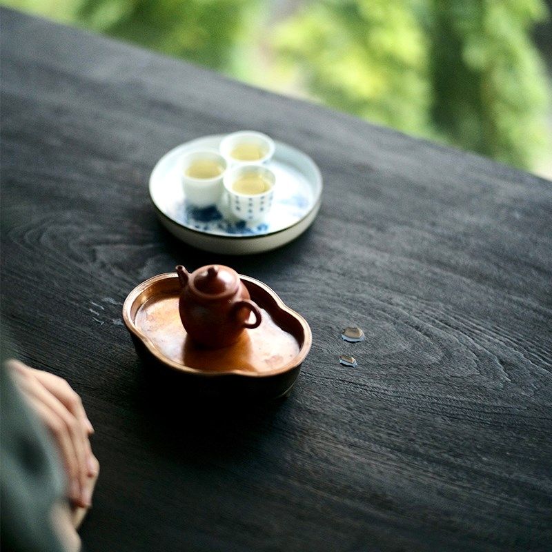 太初莲花堂 手作茶壶 朱泥壶 紫砂壶 刻字壶 独孔小容量泡壶