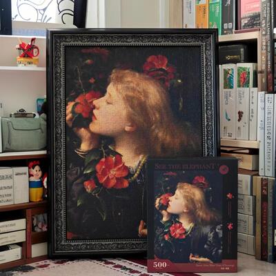 油画拼图女演员艾伦特里500片艺术世界名画骑士分区装饰画丝绒