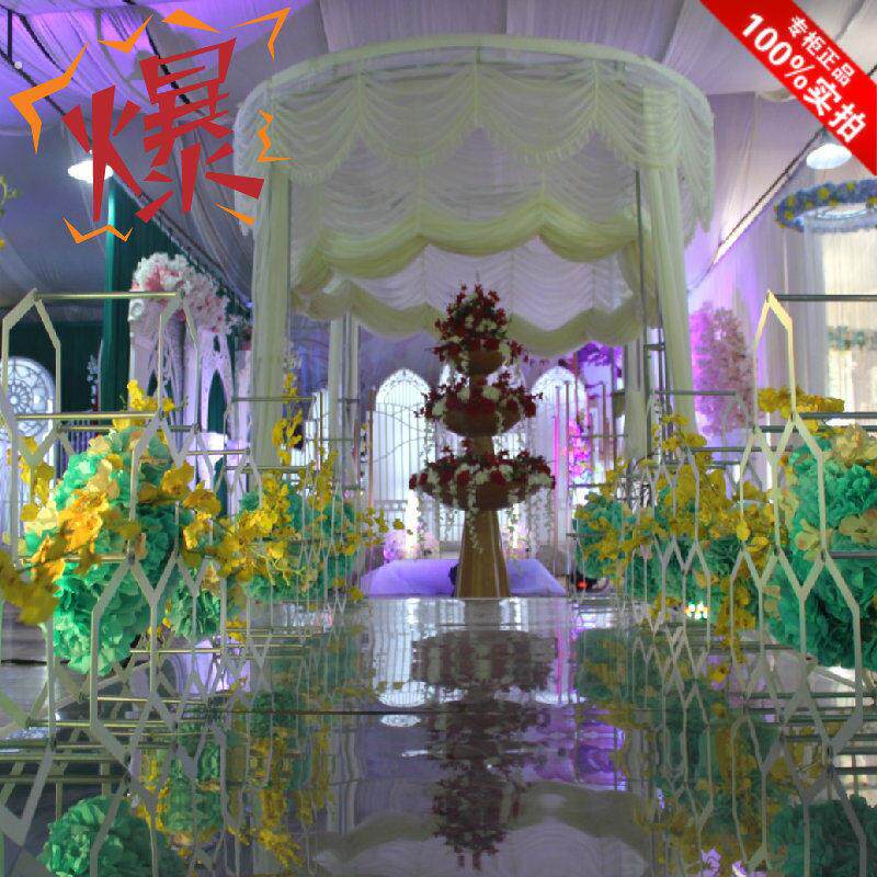 新款婚庆道具电动遥控升降幕圆亭婚庆可升降幸福喜亭自动升降喜亭