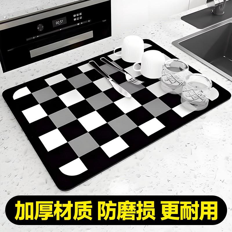 厨房台面吸水垫水池杯子碗盘干燥垫茶台垫卫生间免洗沥水垫防水垫