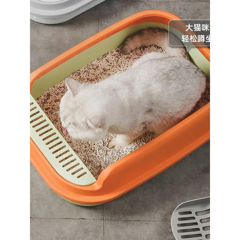 猫砂盆超大号全半封闭式防外溅带沙小号双层幼猫厕所猫咪用品大全