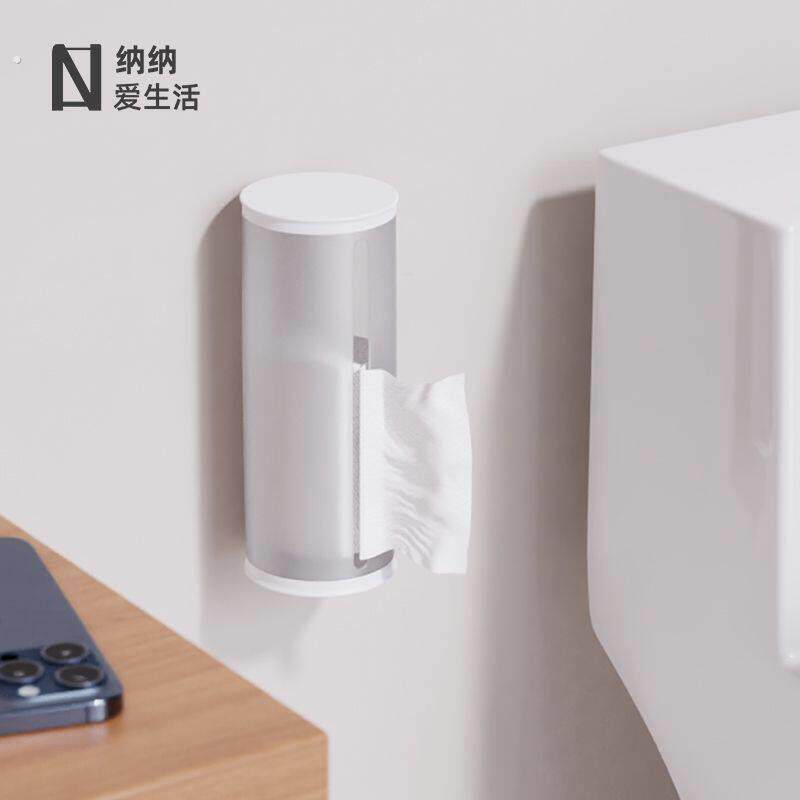卫生间实心厕纸盒壁挂式无芯卷纸盒实心卷纸纸巾盒厕纸厕所纸巾筒