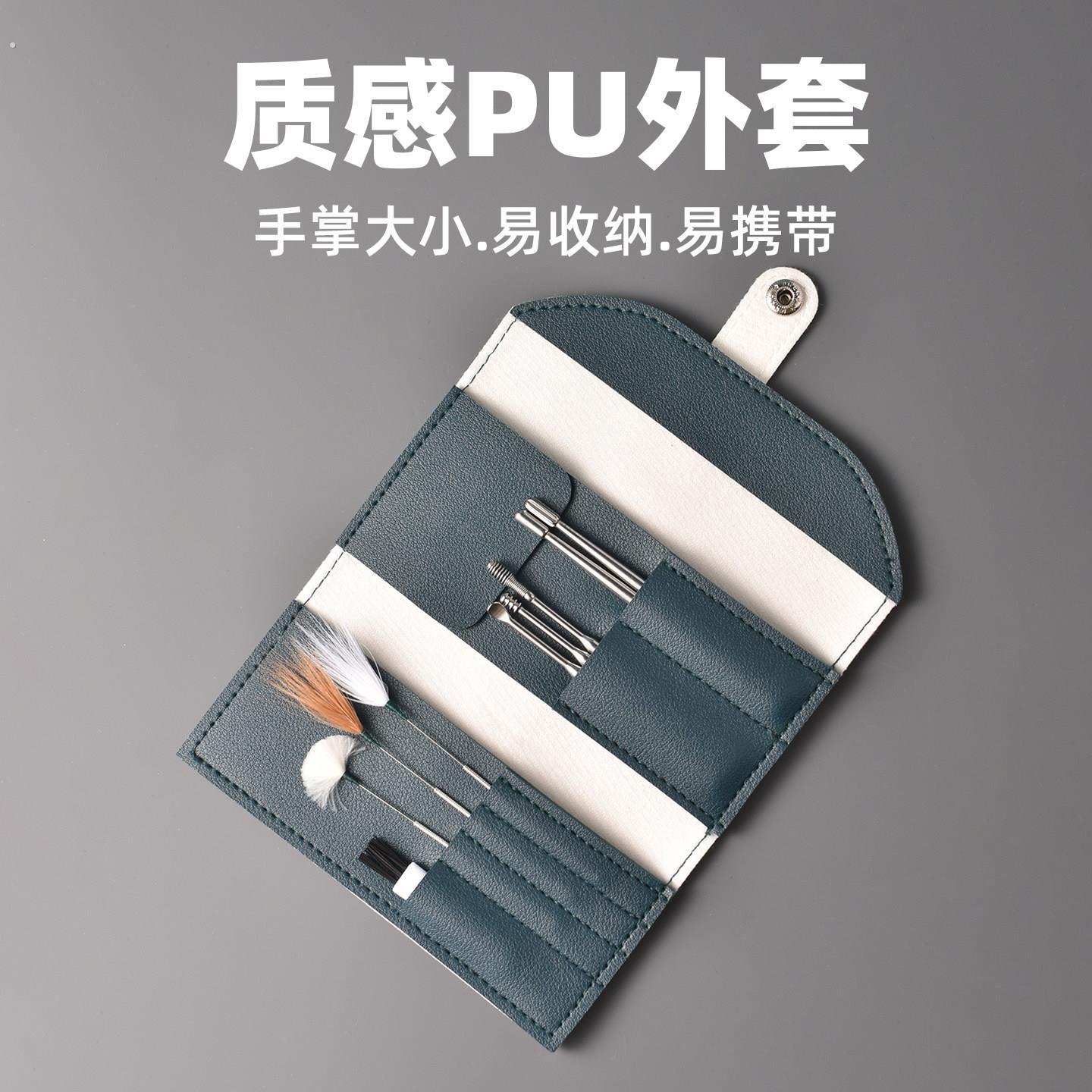 掏耳朵专用9件套挖耳勺专业采耳鸡毛鹅毛鹤毛棒扣耳屎套装耳挖勺