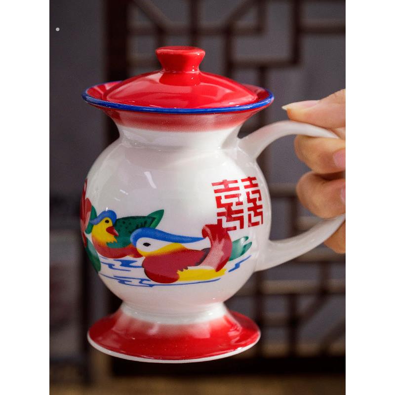 小痰盂罐水杯个性大号夜壶茶杯尿壶款茶缸子怀旧老式搪瓷马桶杯子