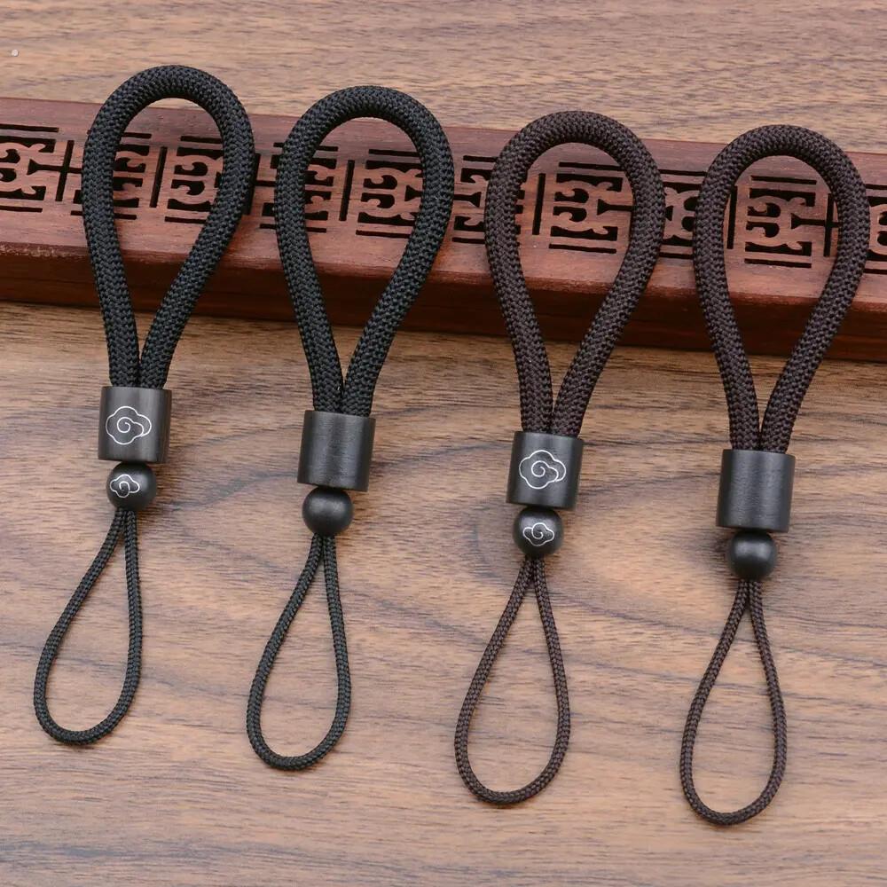 复古黑檀木手工编织汽车钥匙扣绳子手腕绳短款钥匙链挂绳男女