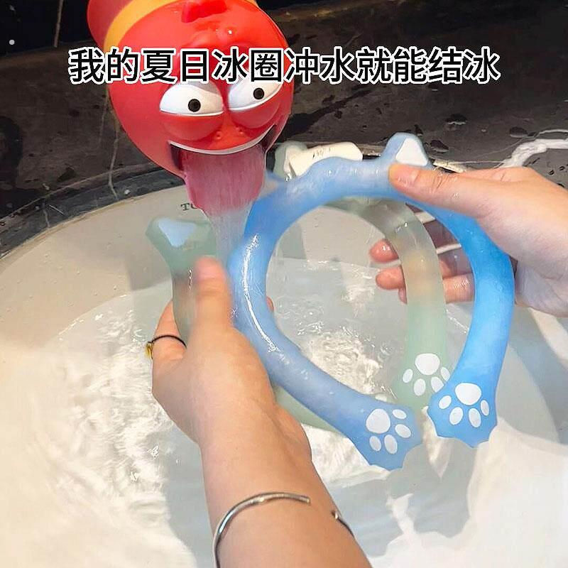 挂脖冰圈夏季户外随身无感解暑物理降温神器脖子降暑猫爪冰凉圈
