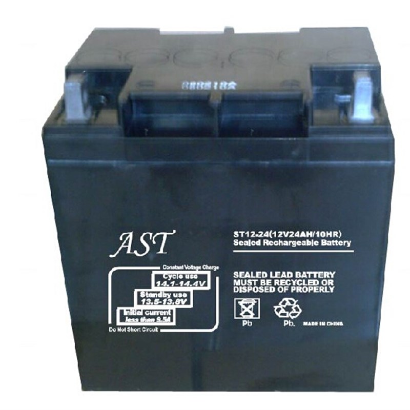 AST蓄电池 AST-ST12-38 12V-38AH 密封阀控式免维护铅酸蓄电池
