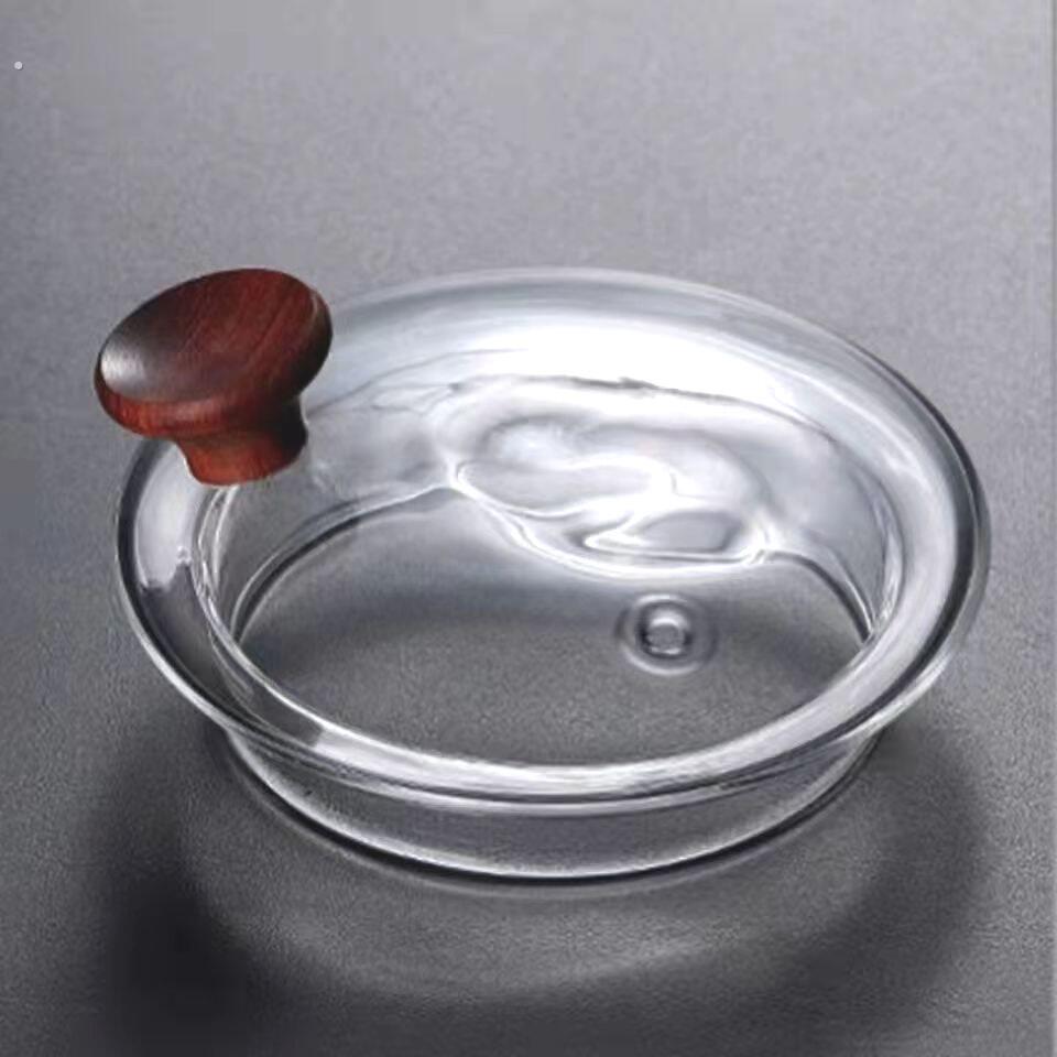 煮茶壶通用配件玻璃杯盖内胆玻璃茶漏过滤带盖烧水壶侧把壶冲茶器