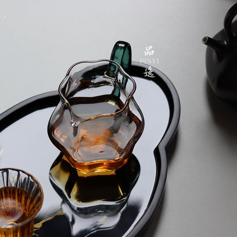 宜物宜心 复古风玻璃公道杯茶道茶海高档公杯茶具分茶器配件家用