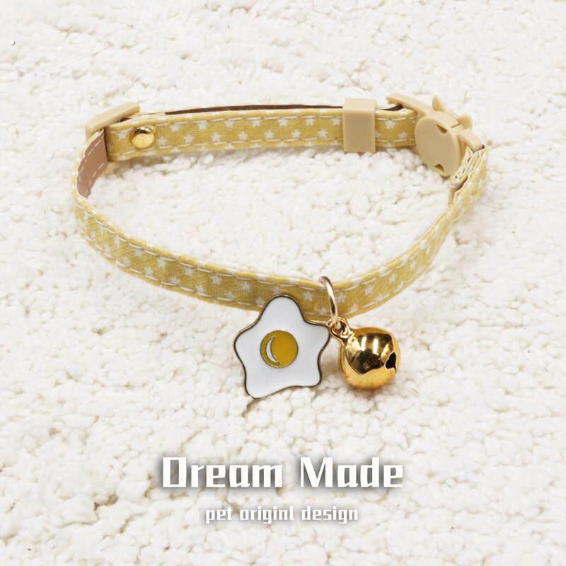 宠物手工布贴项圈 猫咪铃铛脖子饰品 狗狗小型犬可爱项炼